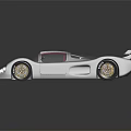 Sleek Race Car With Streamlined Design Red Interior And Gold Wheels