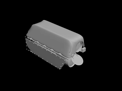 Gray Tracked Mechanical Equipment 3D Model With Detailed Structure Design 3d model