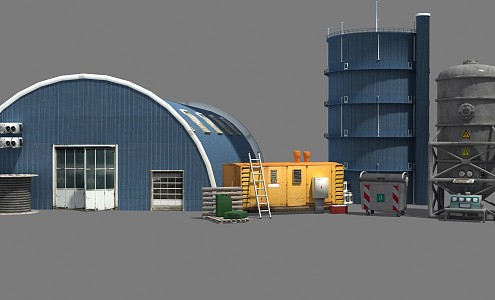 INDUSTRIAL LOFT PLANT EQUIPMENT 3d model