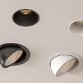 Modern Black And White Recessed Downlights With Warm Ceiling Mounted Spotlights