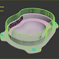 Transparent Plastic Daily Use Container With White Interior Labeled Surface And Fixed Base