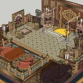 Traditional Chinese Interior Design With Carved Furniture Ornate Decorations And Classic Layout
