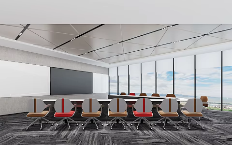 Modern Conference Room Large Conference Room 3d model