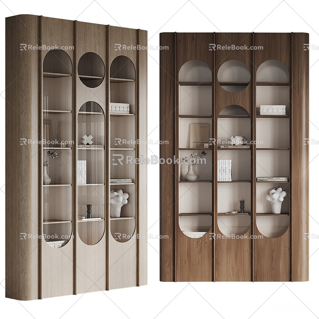 Modern Bookcase Decorative Cabinet Wardrobe Locker model