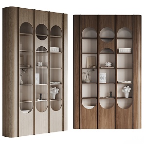 Modern Bookcase Decorative Cabinet Wardrobe Locker 3d model