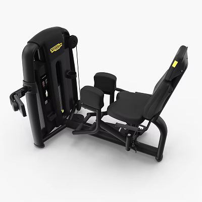 Black Heavy Duty Gym Fitness Leg Press Machine With Padded Seat For Strength Training 3d model