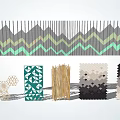 Modern Feature Wall Design With Geometric Patterns Decorative Textures And Materials 3d model