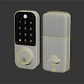 Hardware Tools Silver Digital Keypad Lock And Mechanical Knob Lock Design Set 3d model