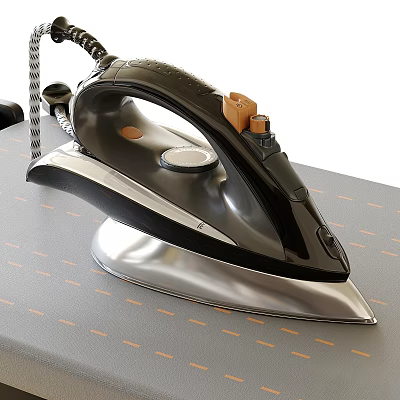 Modern Electric Iron Household Appliance With Non Stick Soleplate And Efficient Design For Home Use 3d model