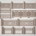 Traditional Chinese Decorative Fence Sample Collection With Various Carved Patterns And Styles