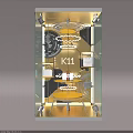 K11 Window Display Design With Handbags Circular Elements And Lighting 3d model