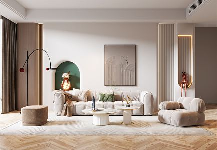 modern living room 3d model