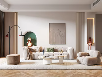 modern living room 3d model