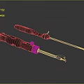 screwdriver tool hardware tool processing tool realistic model cartoon model PBR 3d model