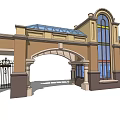 Entrance and Exit of Jianou Gate Community 3d model