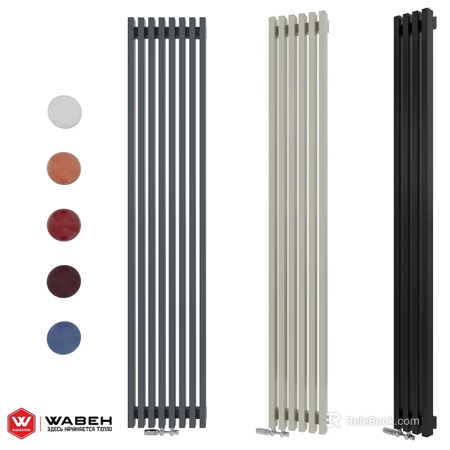 Modern Radiator with Various Stylish Color Options for Home Decor 3d model 