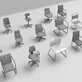 Various Styles Office Chairs With Ergonomic Design Swivel Base And Adjustable Features