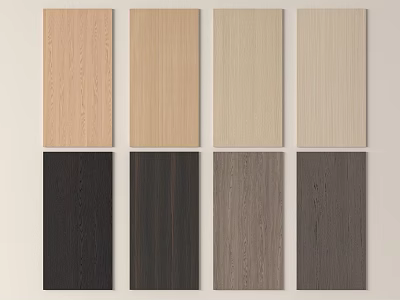 Various Wood Grain Wall Panels with Different Color Options for Interior Design 3d model