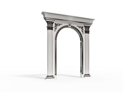 Classical Archway Design With Decorative Columns And Intricate Carvings 3d model