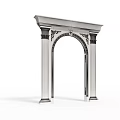 Classical Archway Design With Decorative Columns And Intricate Carvings