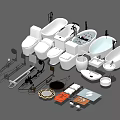 Complete Bathroom Combinations With Bathtubs Toilets Sinks Shower Fixtures And Accessories