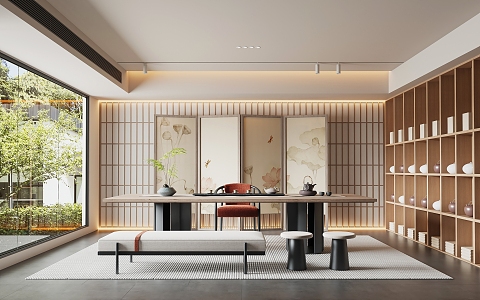 New Chinese Tea Room 3d model