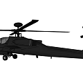 Military Attack Helicopter With Rotor Radar Dome And Streamlined Fuselage Design 3d model