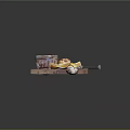 Fresh Frosted Bread Loaf With Sliced Citrus Fruits Small Pastries And Knife On Wooden Board