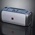 Modern Portable Electronic Speaker With Microphone And Control Buttons Design