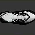Modern Black And White Lace Up Sneakers With Thick Sole Trendy Casual Design