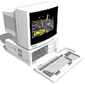 Modern computer Old-fashioned computer 3d model