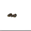 Creative Steampunk Style Decorative Ornament Set With Metal Glass Gears And Glowing Details