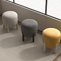 Modern sofa stool stool low stool combination 3d model