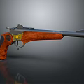 Classic Revolver With Wooden Grip Metal Barrel And Intricate Design Details