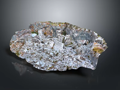 Realistic Garden Landscape Featuring Rocky Terrain Natural Vegetation and Detailed Texture Model 3d model