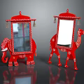 Red Elephant And Camel Shaped Decorative Mirrors For Home Living Accessories