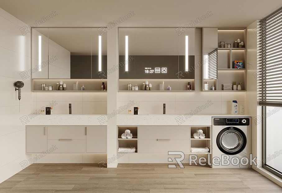 Washing Cabinet Washing Machine Cabinet Bathroom Cabinet model