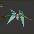 Futuristic Mechanical Device With Blue Glowing Blades And Silver Metallic Structure