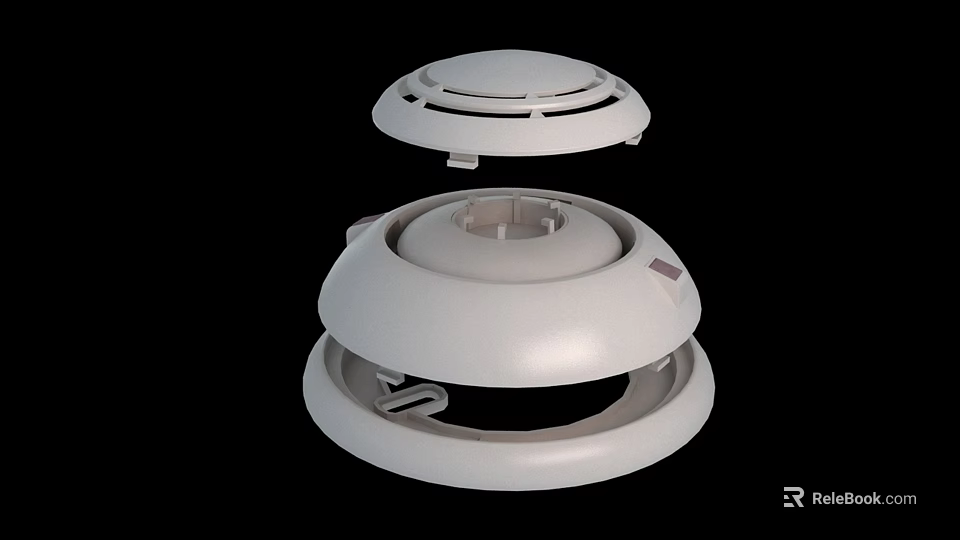 High Quality White Fire Smoke Detectors For Home And Commercial Safety 3d model 