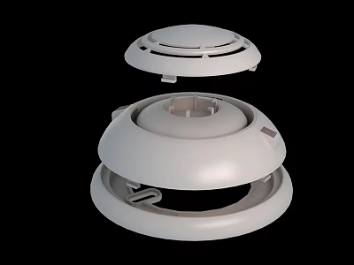 High Quality White Fire Smoke Detectors For Home And Commercial Safety 3d model