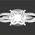 Sparkling Solitaire Diamond Engagement Ring With Platinum Band And Accent Stones