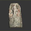 Light Colored Floral Pattern Fabric Clothing Storage Bag With Pleated Design