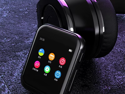 Wireless Bluetooth Headphones With Touch Control And HD Sound Quality 3d model