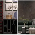 Elegant Boutique Interior With Green Sofa Small Table And Decorative Elements