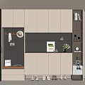 Modern Shoe Cabinet Design With Storage Bench Coat Hanger And Decorative Lighting