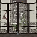 New Chinese Style Screen Partition 3d model