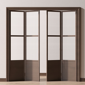 Middle style folding door 3d model