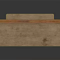 Vintage Wooden Table Furniture With Lower Shelf And Natural Wood Texture