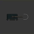 Retro Computer Speaker With Mesh Grille And Portable Handle In Dark Green Black Design