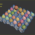 Chicken Farm Fresh Brown Eggs Neatly Arranged in Paper Carton
